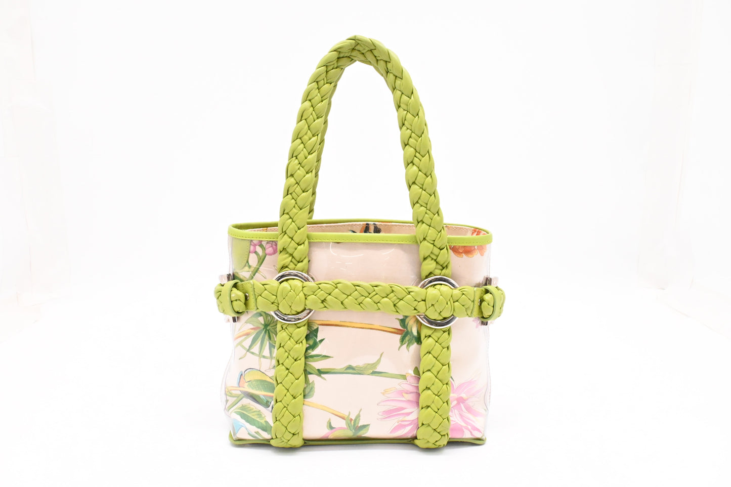 Ferragamo Handbag in Floral Print Coated Canvas