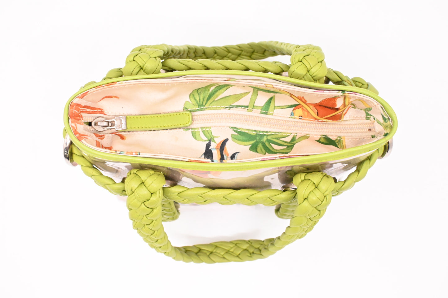 Ferragamo Handbag in Floral Print Coated Canvas