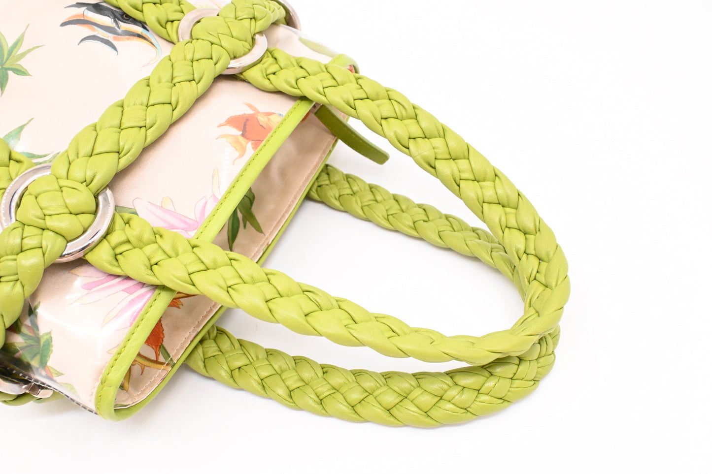 Ferragamo Handbag in Floral Print Coated Canvas