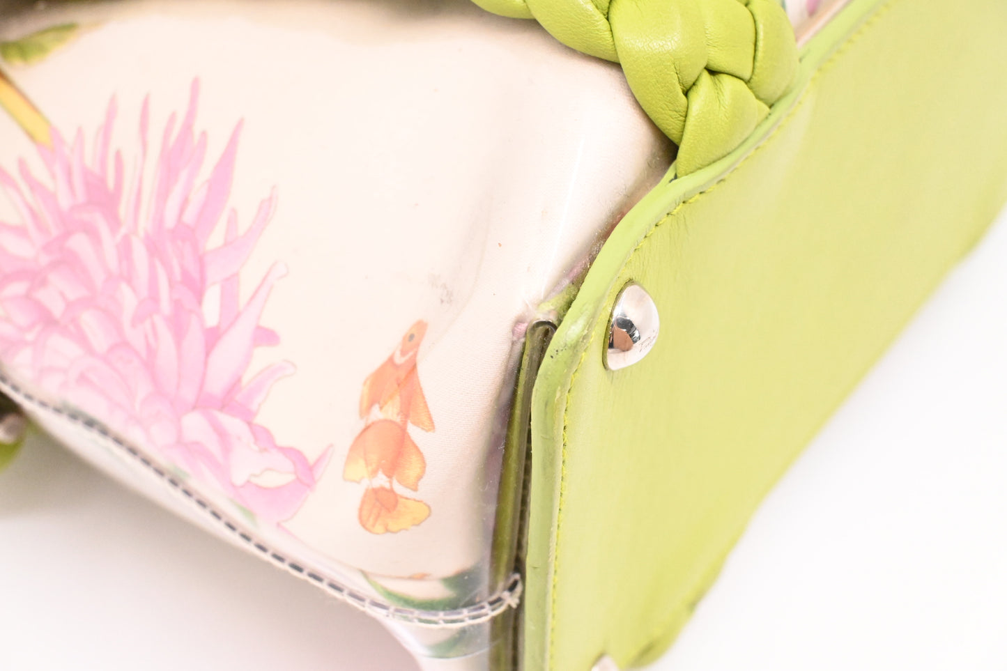 Ferragamo Handbag in Floral Print Coated Canvas