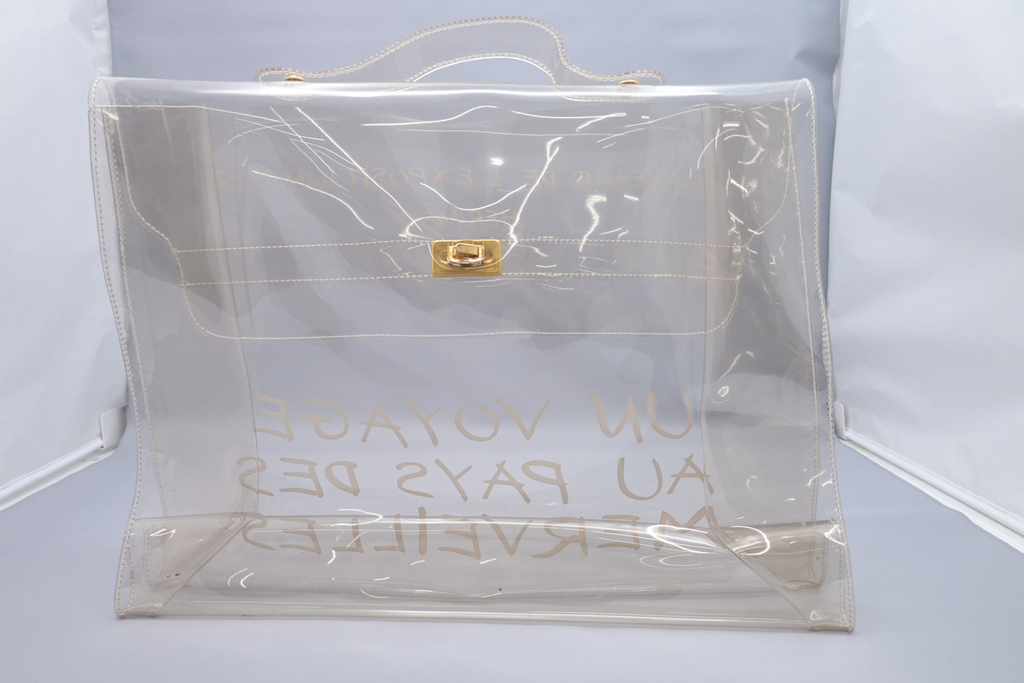 Hermes 'Souvenier de l'Exposition' Kelly in Clear Vinyl