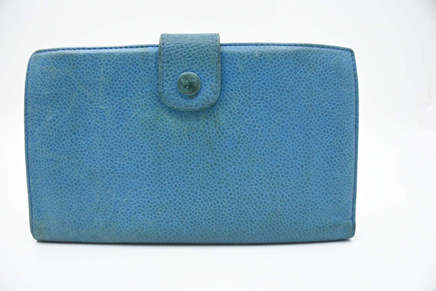 Chanel Long Wallet in Blue Caviar Leather