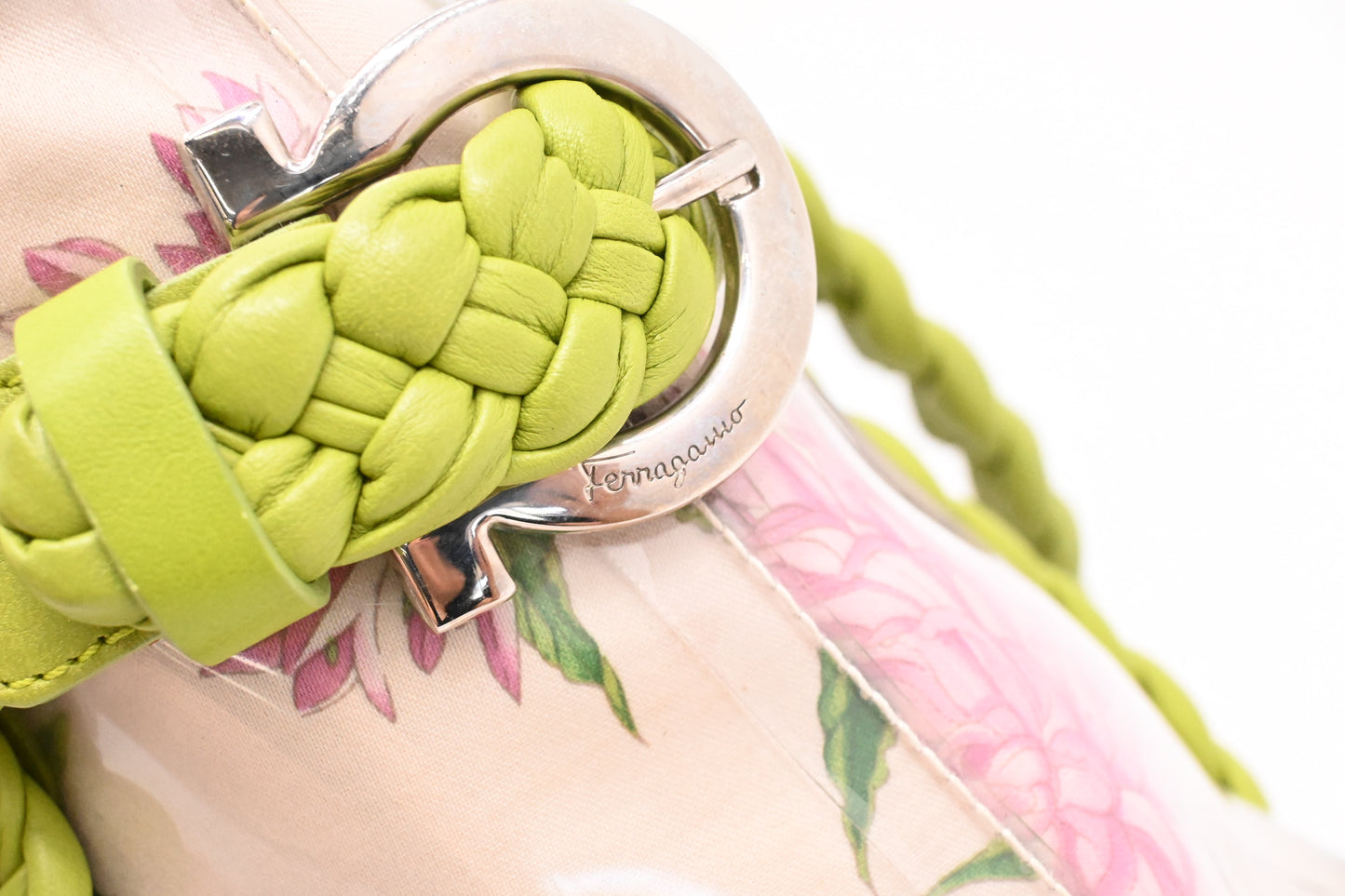 Ferragamo Handbag in Floral Print Coated Canvas