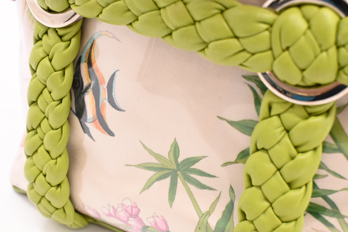 Ferragamo Handbag in Floral Print Coated Canvas