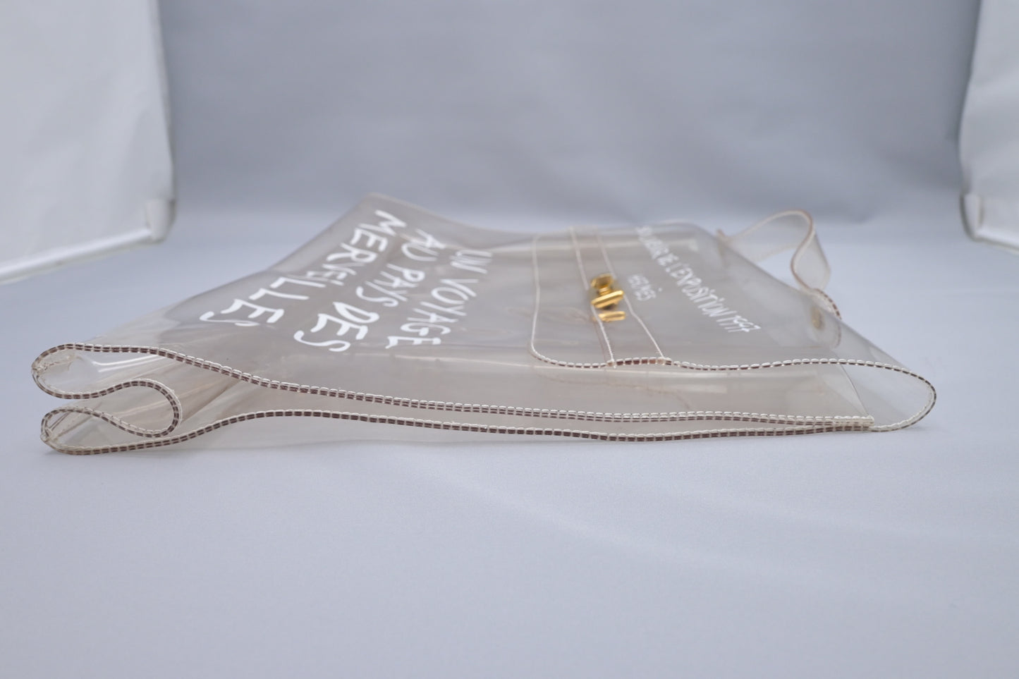 Hermes 'Souvenier de l'Exposition' Kelly in Clear Vinyl
