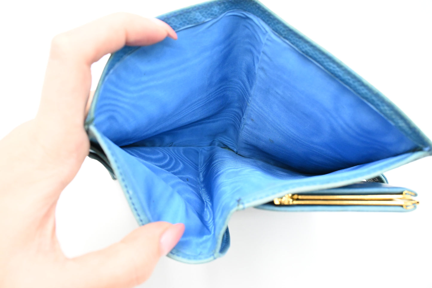 Chanel Long Wallet in Blue Caviar Leather