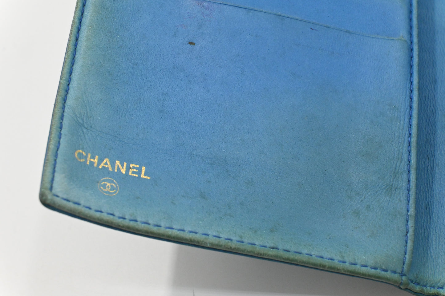 Chanel Long Wallet in Blue Caviar Leather