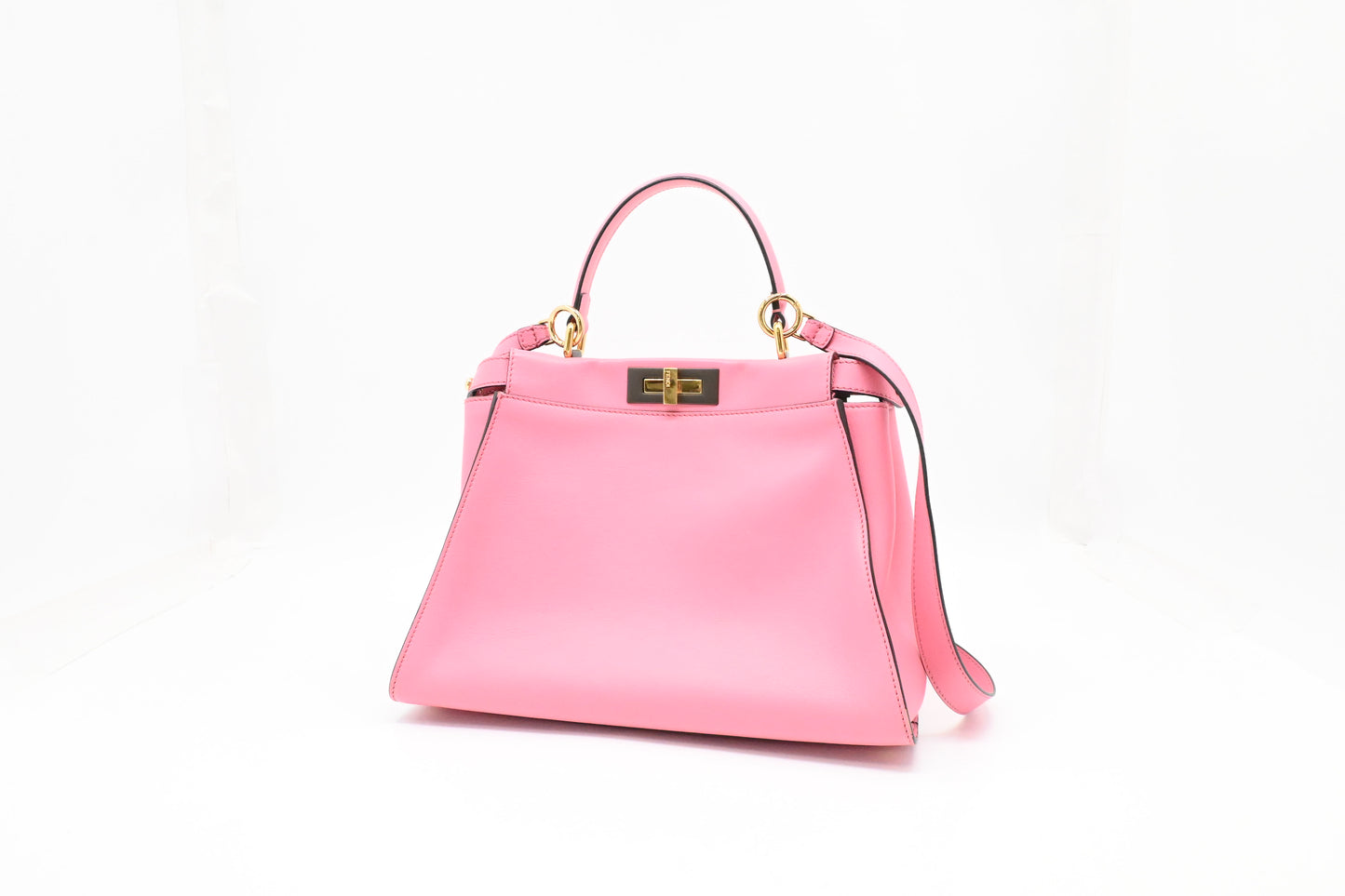 Fendi Medium Peekaboo in Pink Leather