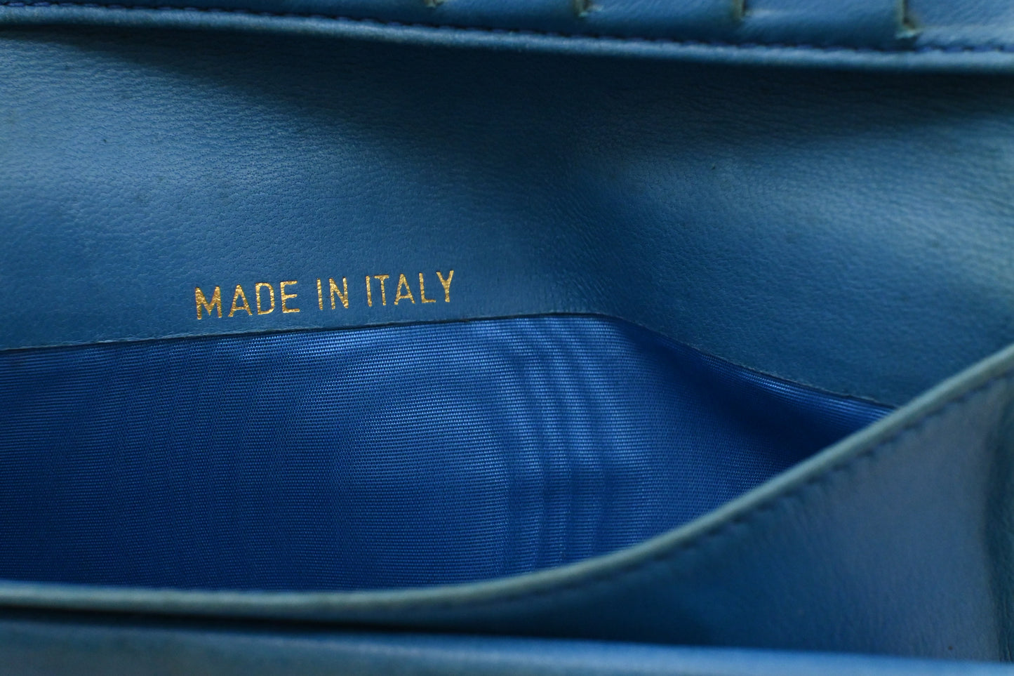 Chanel Long Wallet in Blue Caviar Leather