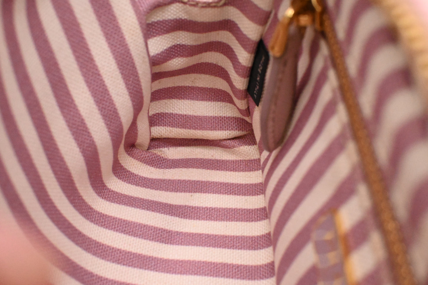 Prada Canapa Zipped Pouch in Pink Canvas