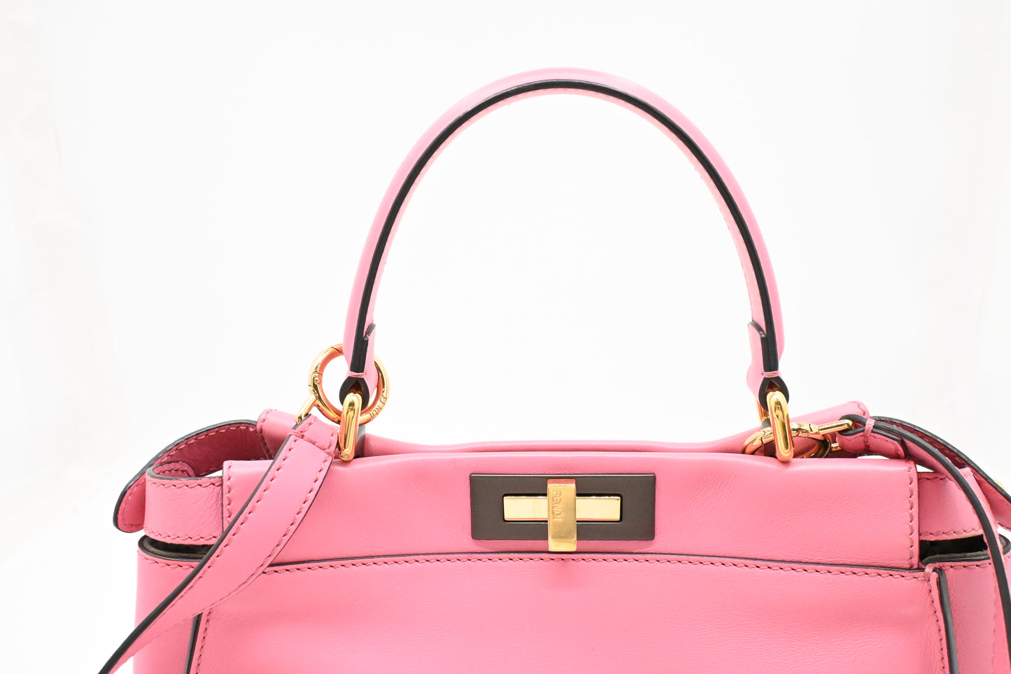 Fendi Medium Peekaboo in Pink Leather