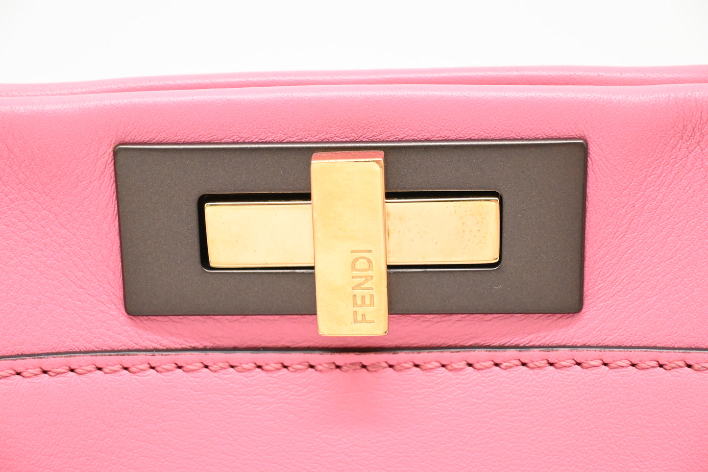 Fendi Medium Peekaboo in Pink Leather