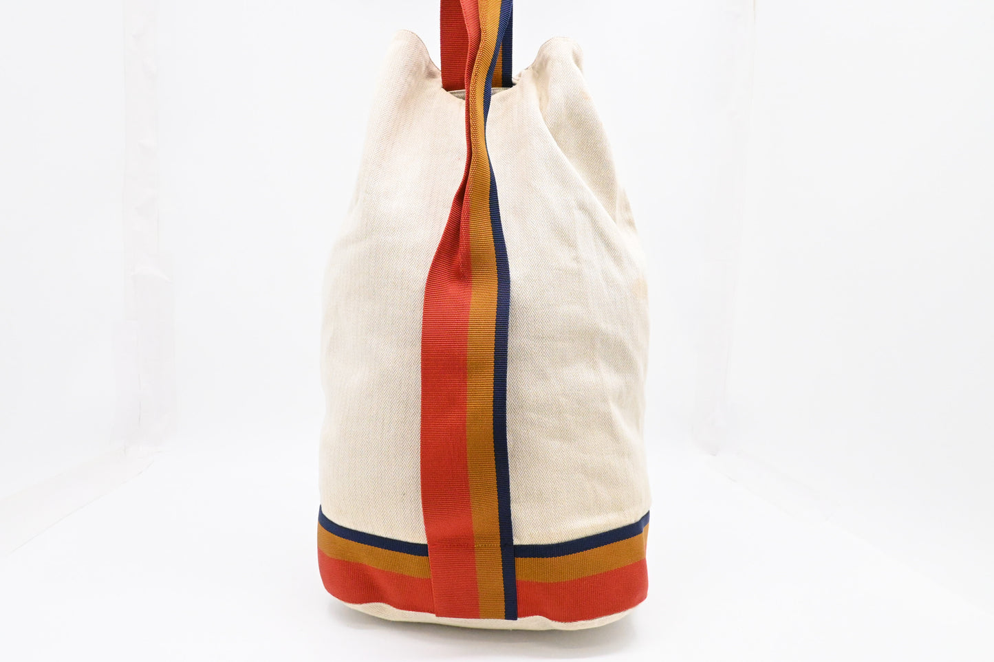 Hermes Cavalier Marine Bag in Beige Canvas