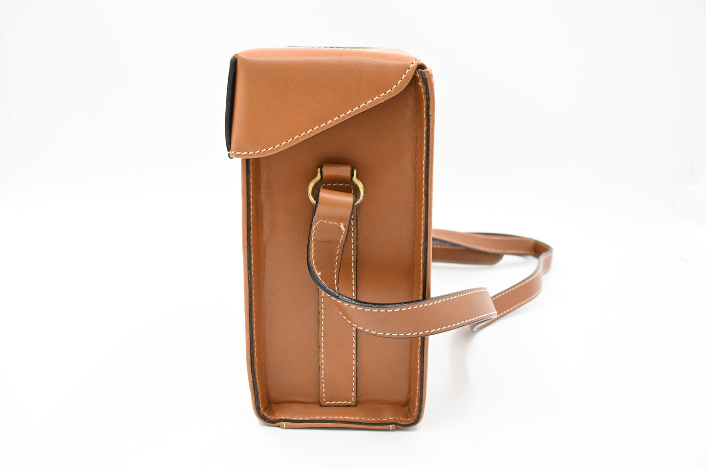 Ferragamo Square Bag in Brown Leather