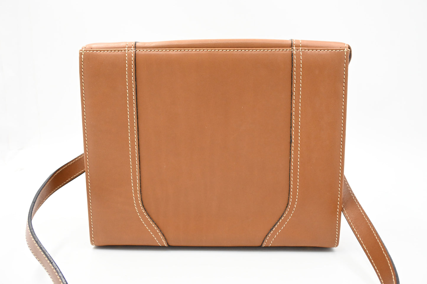 Ferragamo Square Bag in Brown Leather