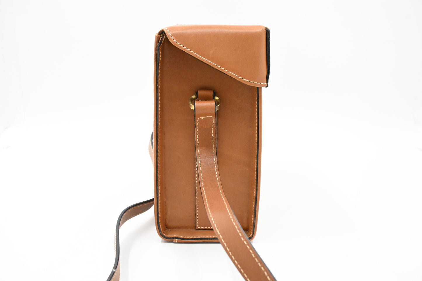 Ferragamo Square Bag in Brown Leather