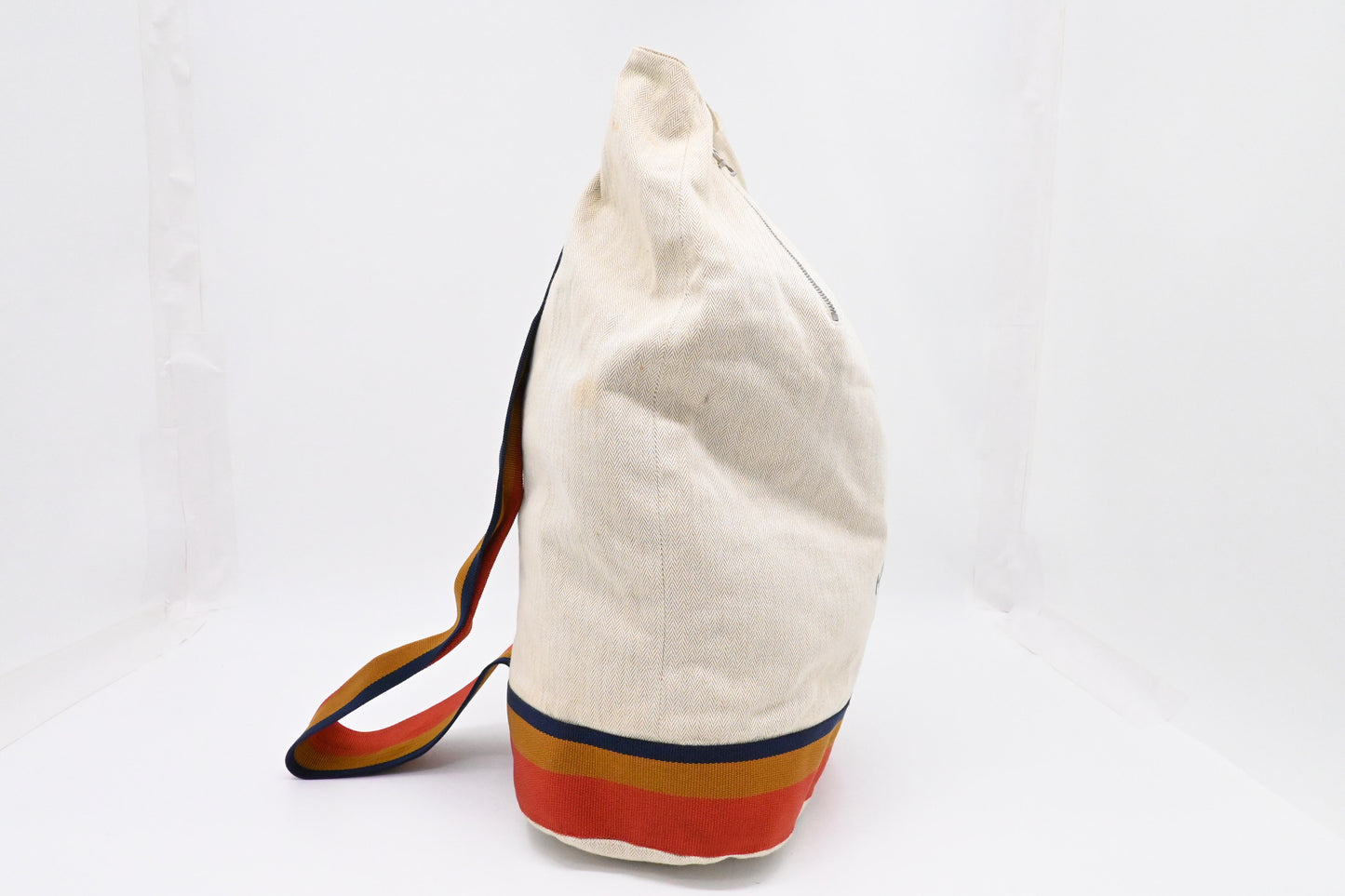 Hermes Cavalier Marine Bag in Beige Canvas