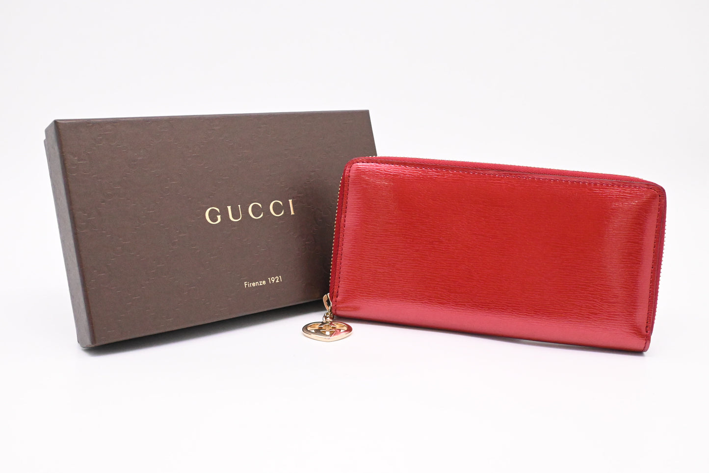 Gucci Long Zippy Wallet in Red Leather
