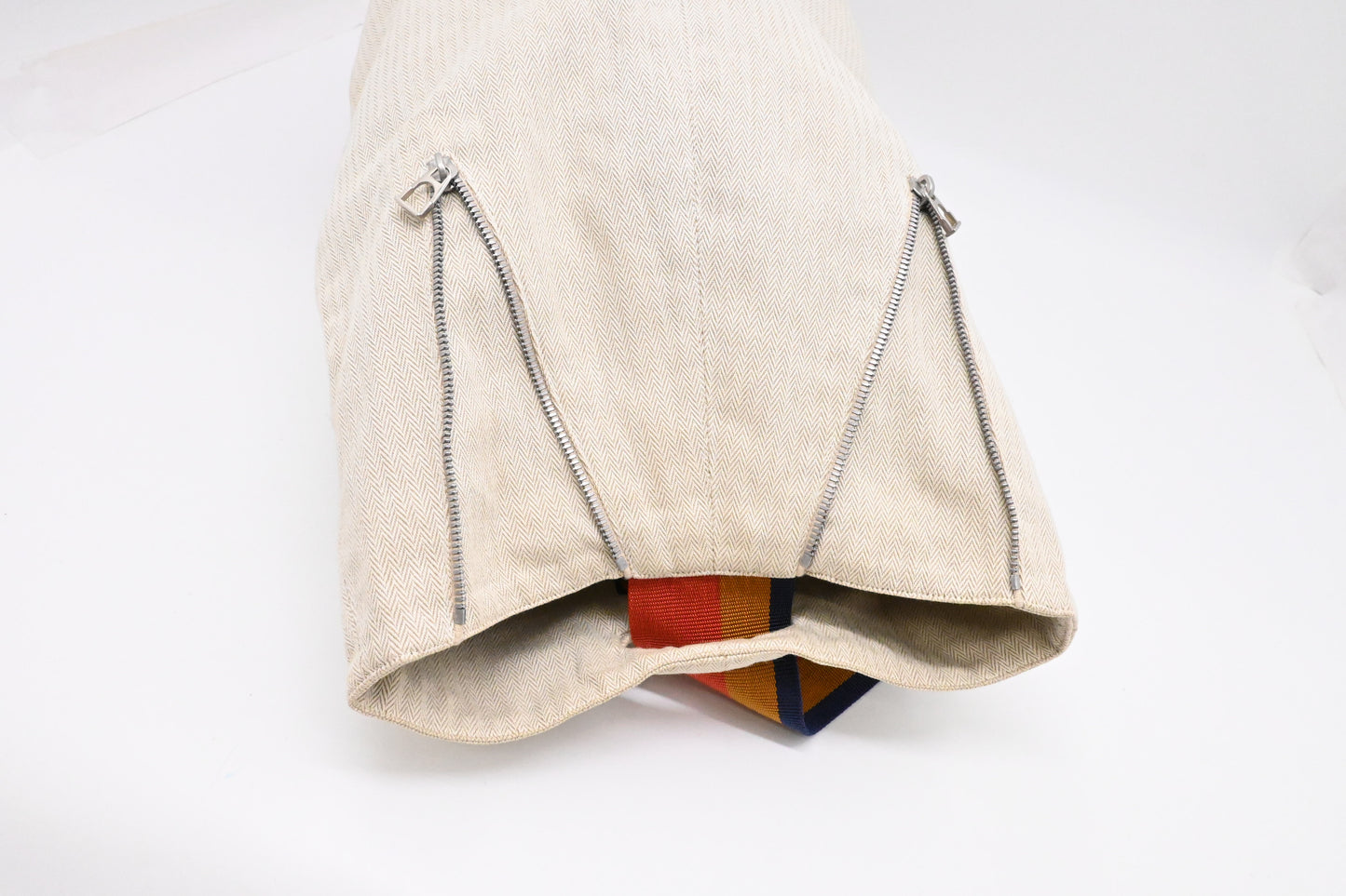 Hermes Cavalier Marine Bag in Beige Canvas