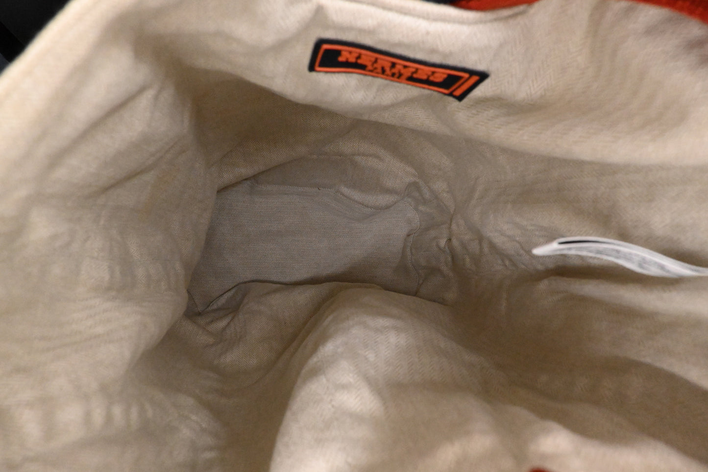 Hermes Cavalier Marine Bag in Beige Canvas