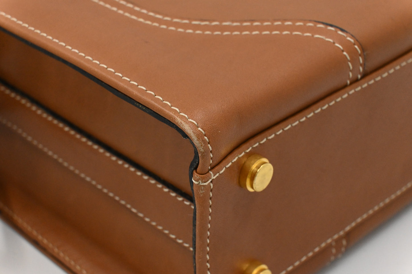 Ferragamo Square Bag in Brown Leather