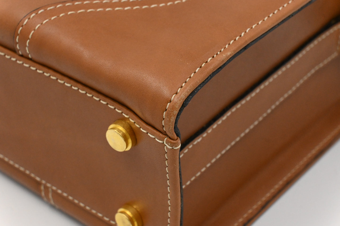 Ferragamo Square Bag in Brown Leather