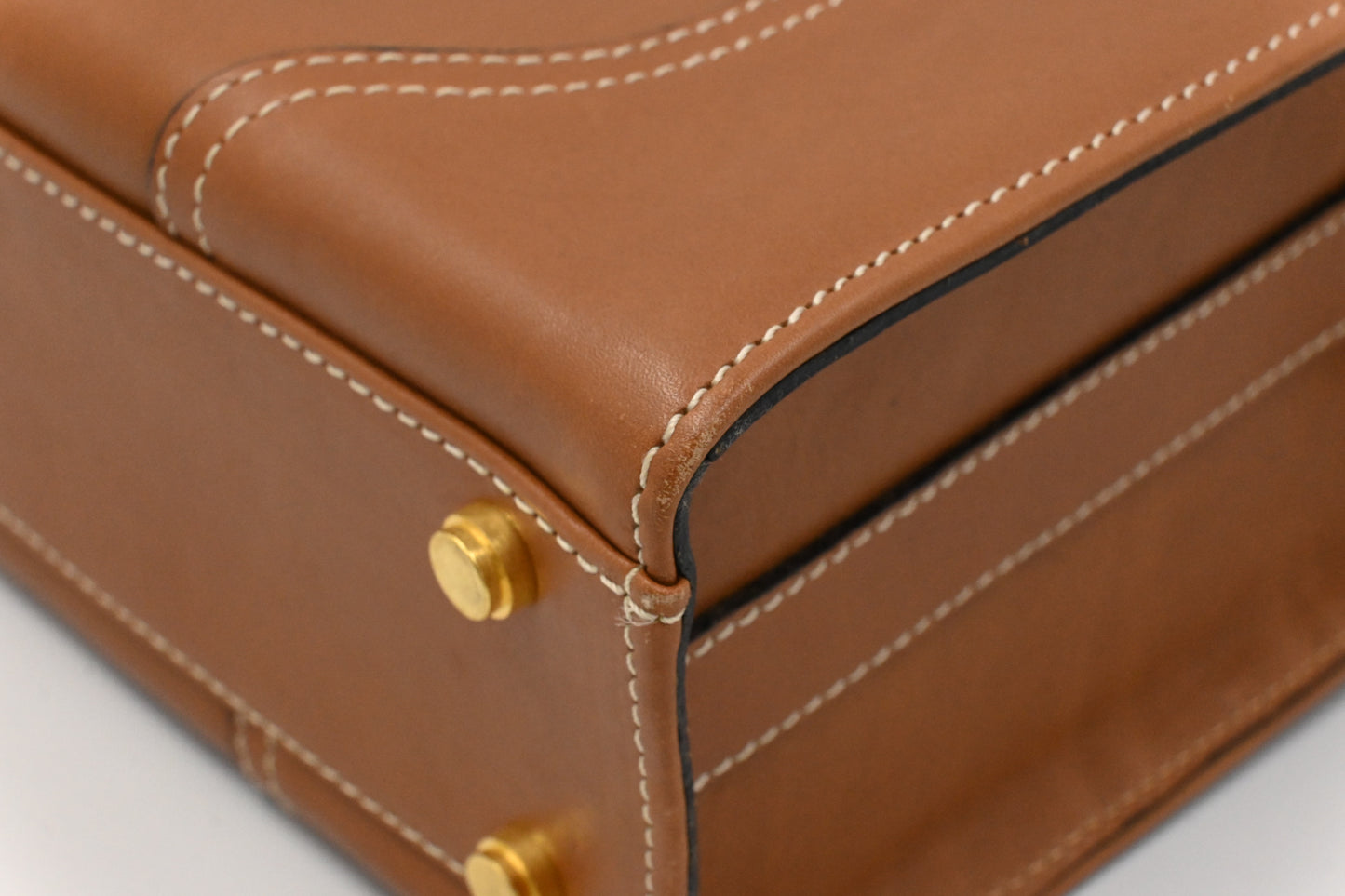 Ferragamo Square Bag in Brown Leather