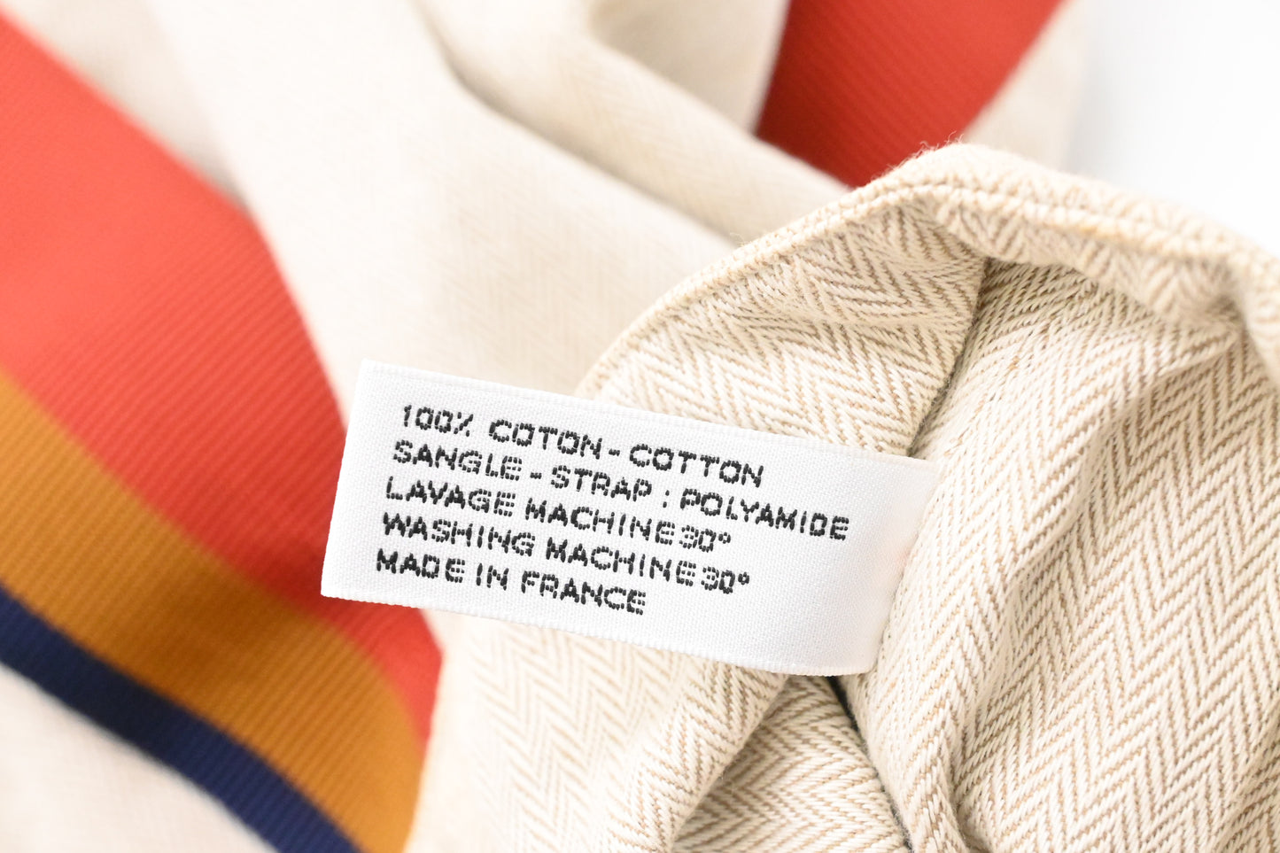 Hermes Cavalier Marine Bag in Beige Canvas