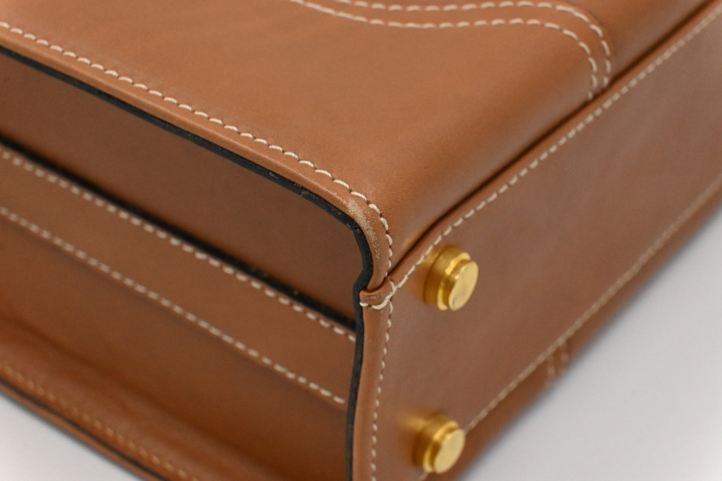 Ferragamo Square Bag in Brown Leather