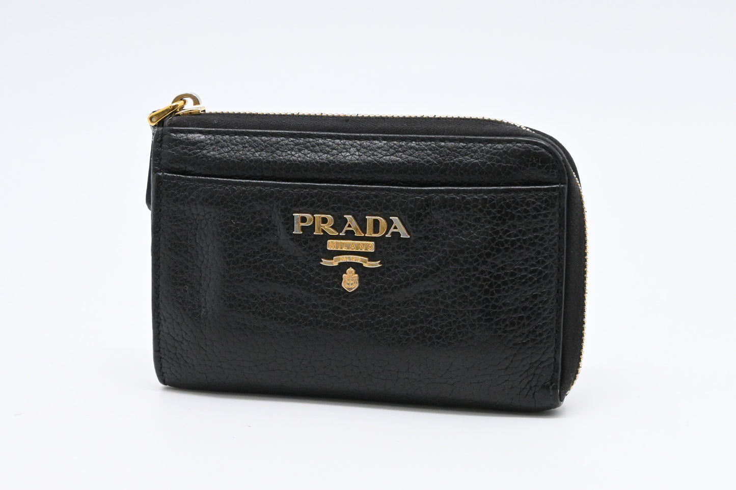 Prada Key Pouch in Black Leather