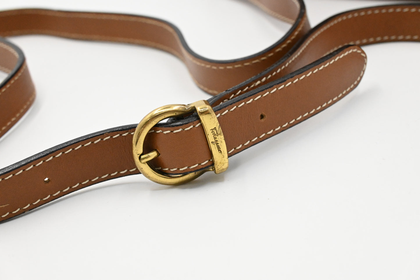 Ferragamo Square Bag in Brown Leather