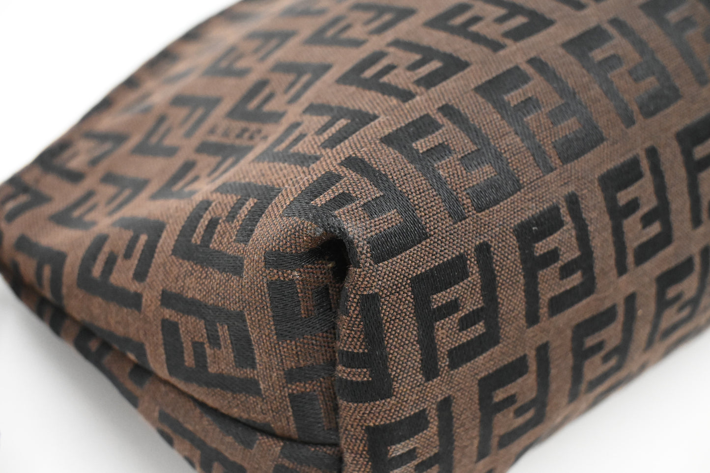 Fendi Pouch in Brown Zucchino Canvas
