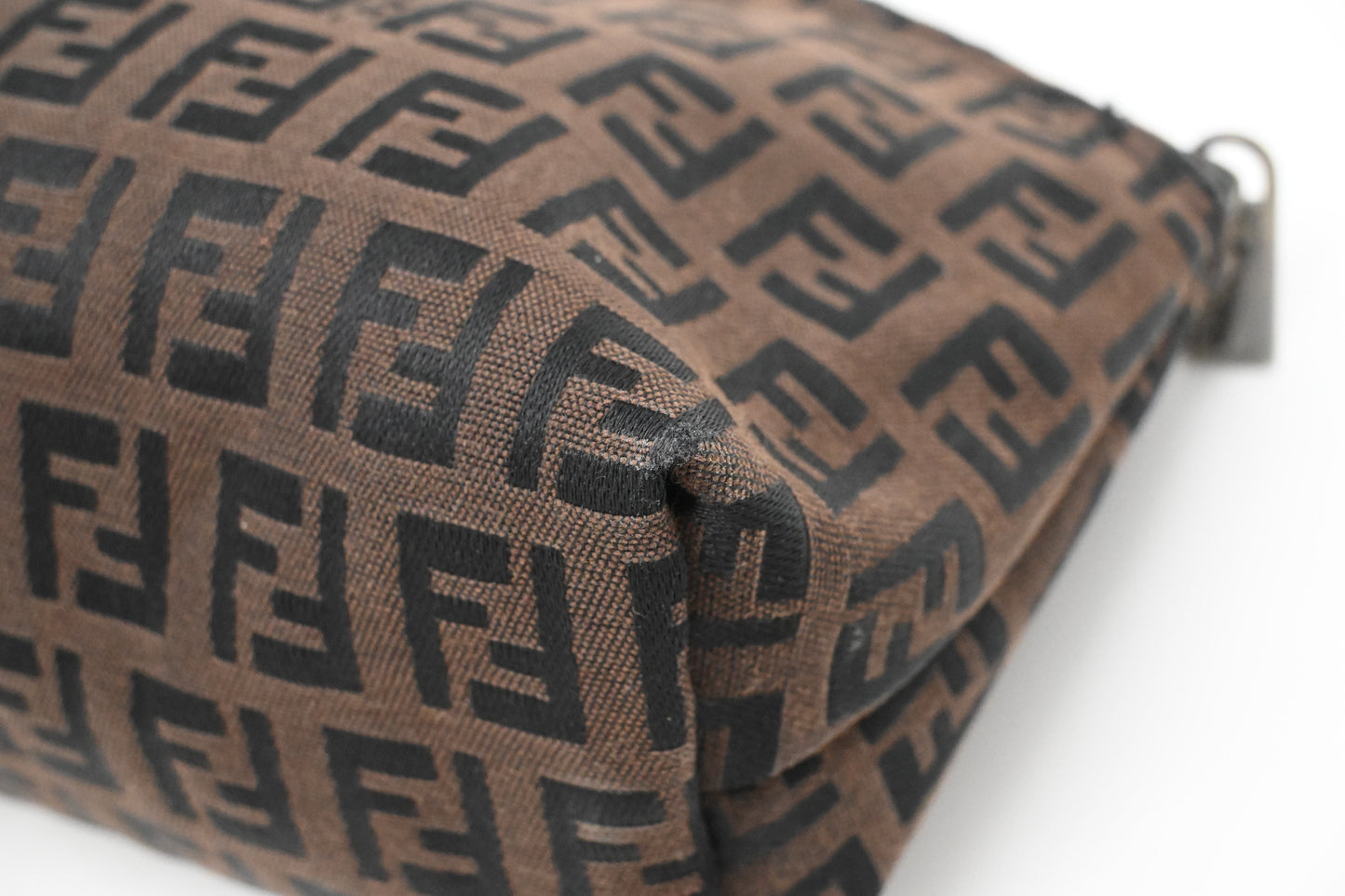 Fendi Pouch in Brown Zucchino Canvas