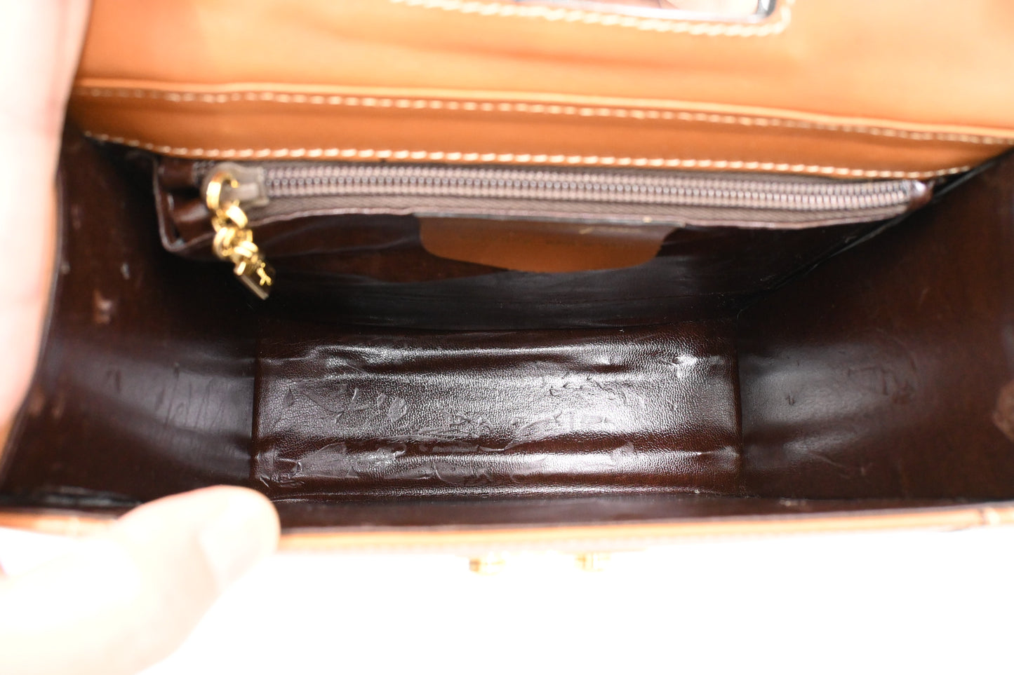 Ferragamo Square Bag in Brown Leather