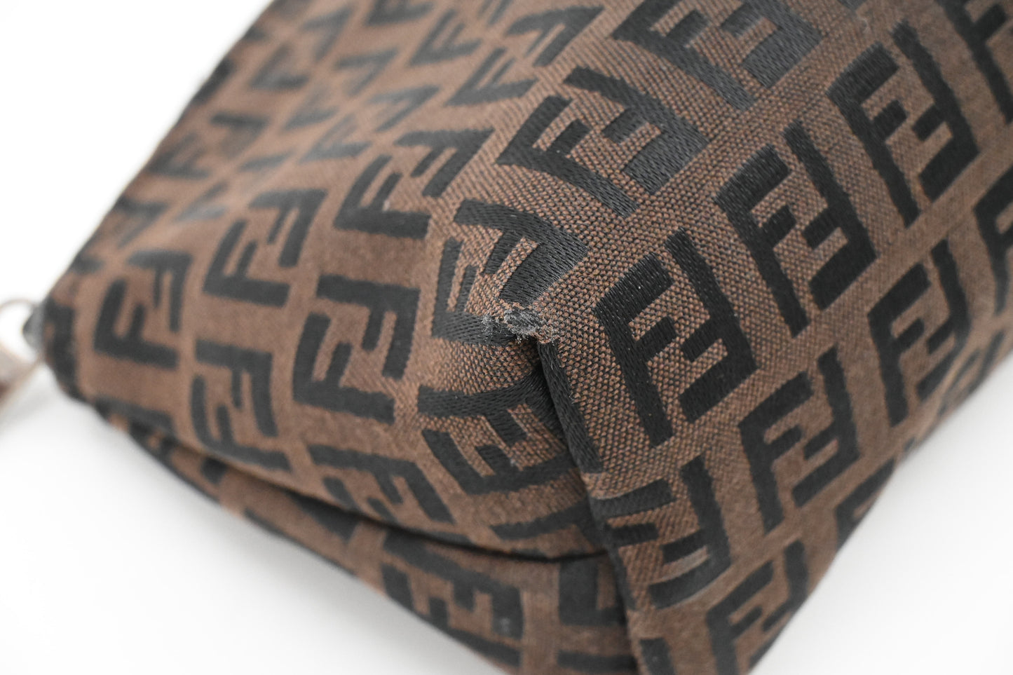 Fendi Pouch in Brown Zucchino Canvas