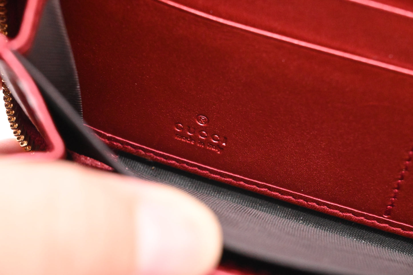 Gucci Long Zippy Wallet in Red Leather