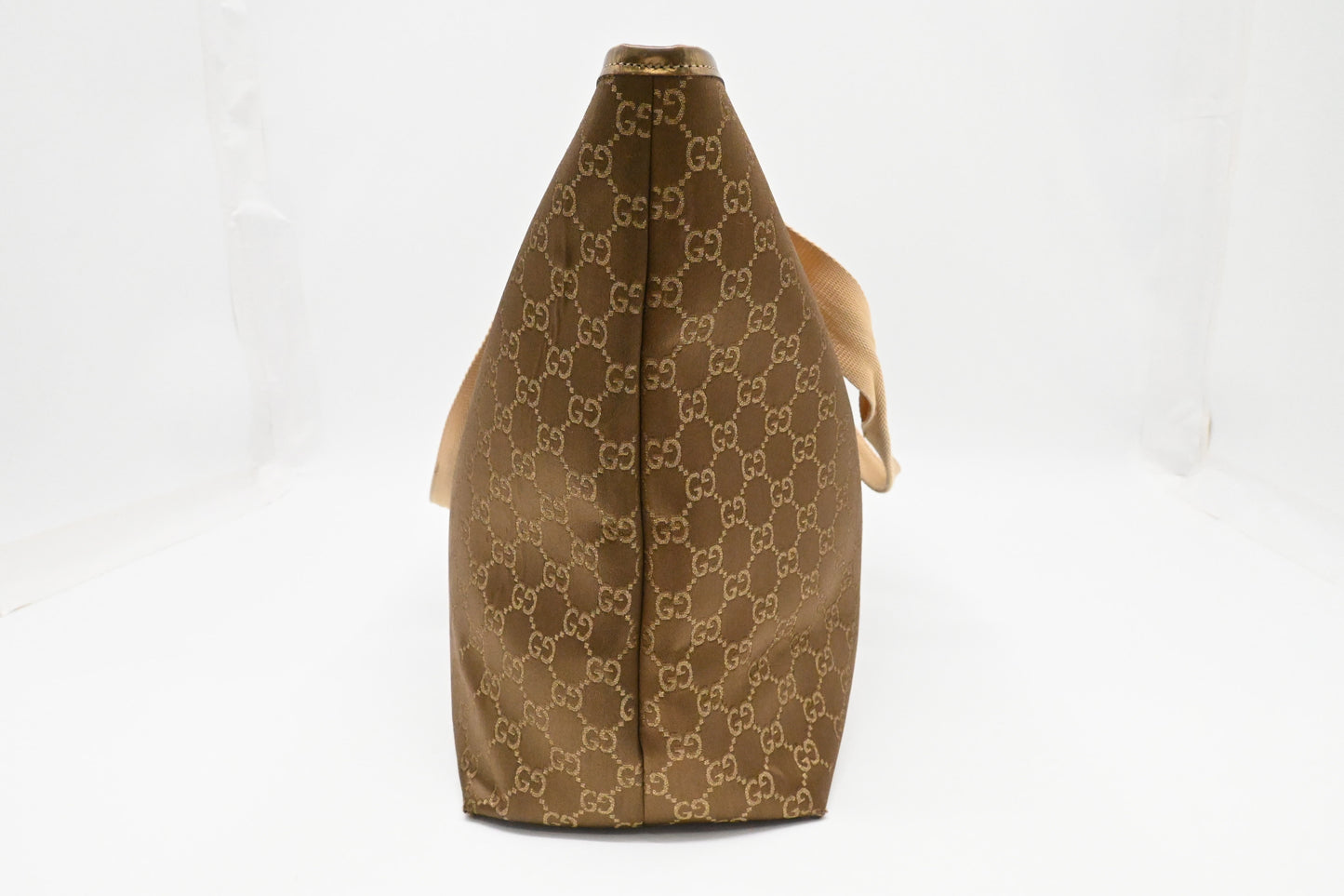 Gucci Large Tote in Brown and Gold GG Canvas
