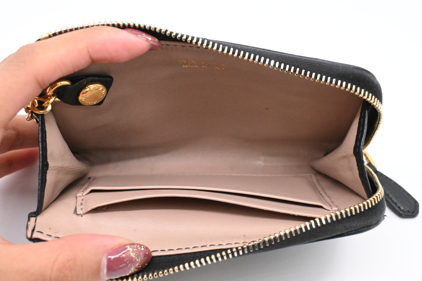 Prada Key Pouch in Black Leather