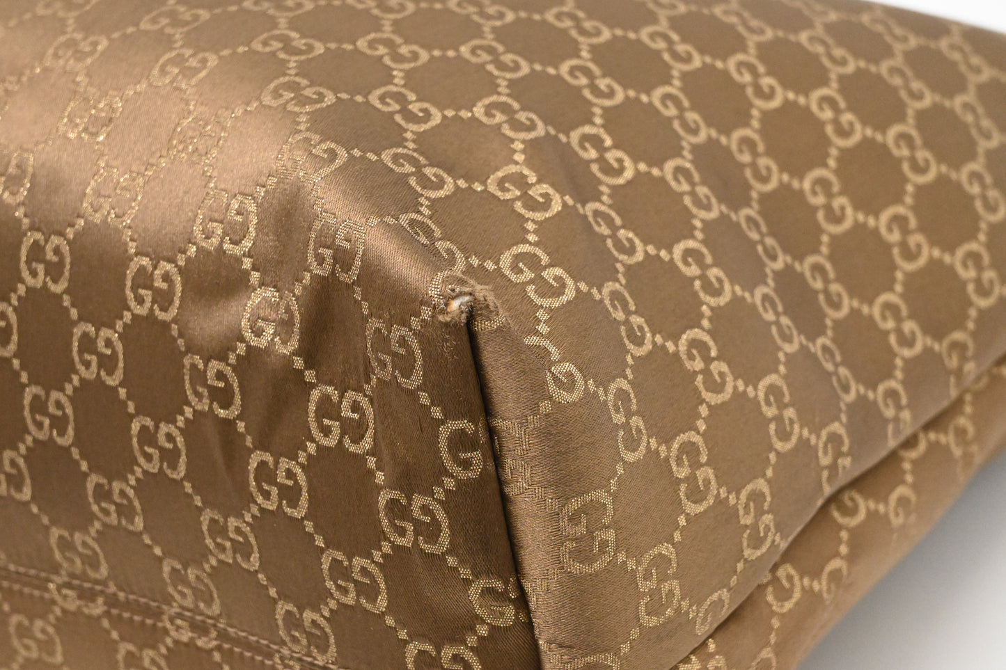Gucci Large Tote in Brown and Gold GG Canvas