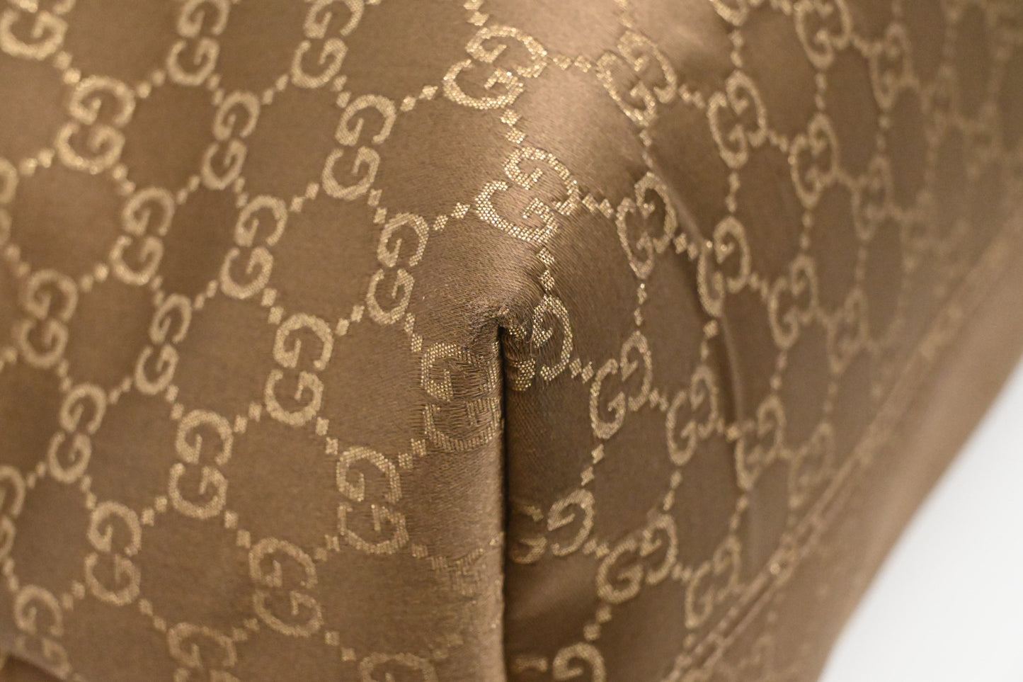 Gucci Large Tote in Brown and Gold GG Canvas