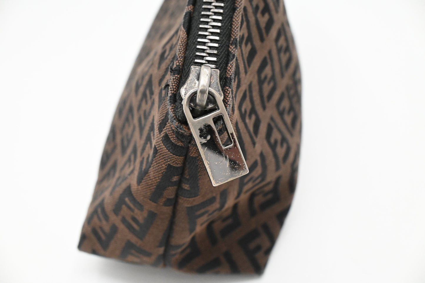 Fendi Pouch in Brown Zucchino Canvas