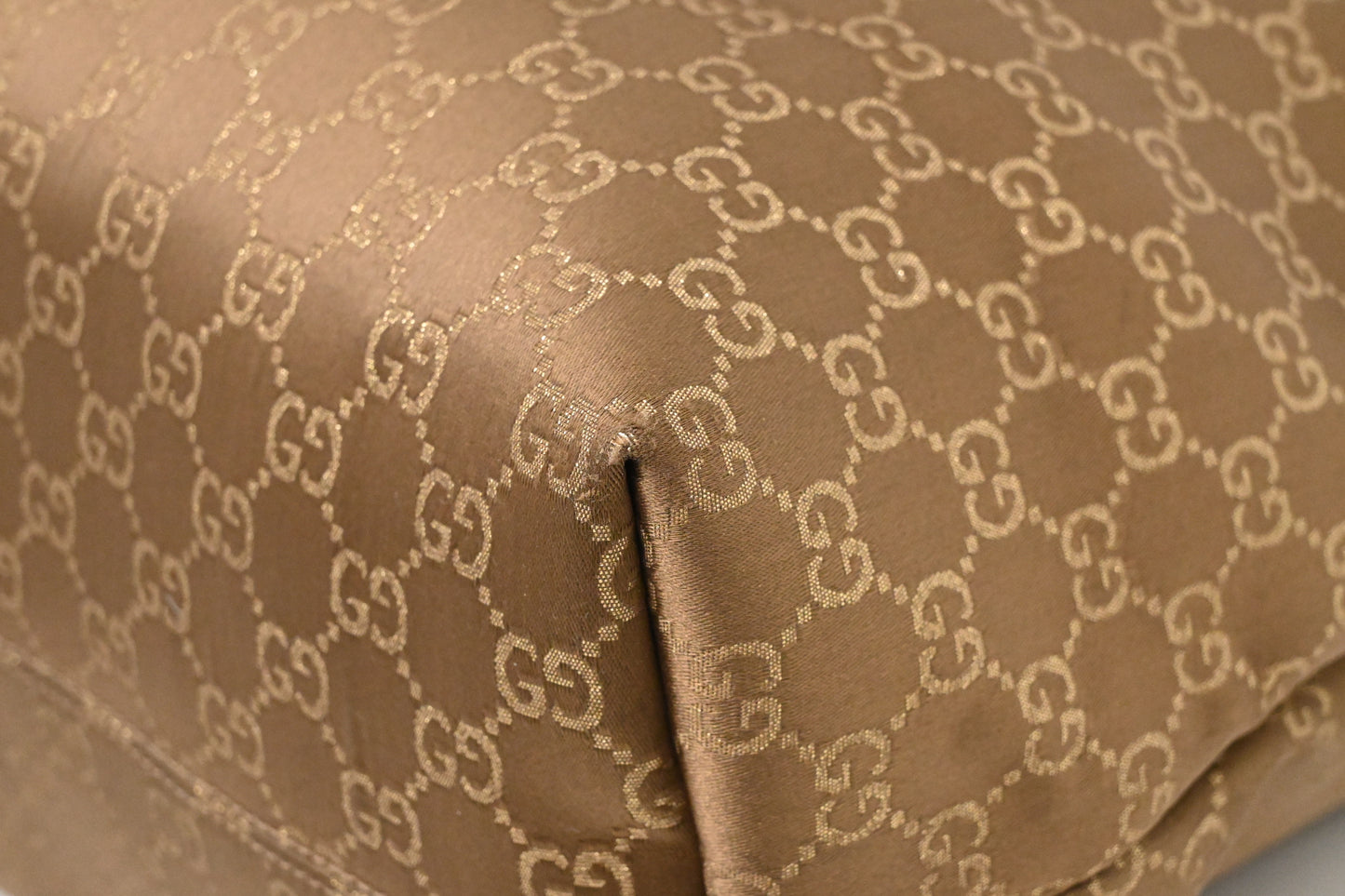 Gucci Large Tote in Brown and Gold GG Canvas