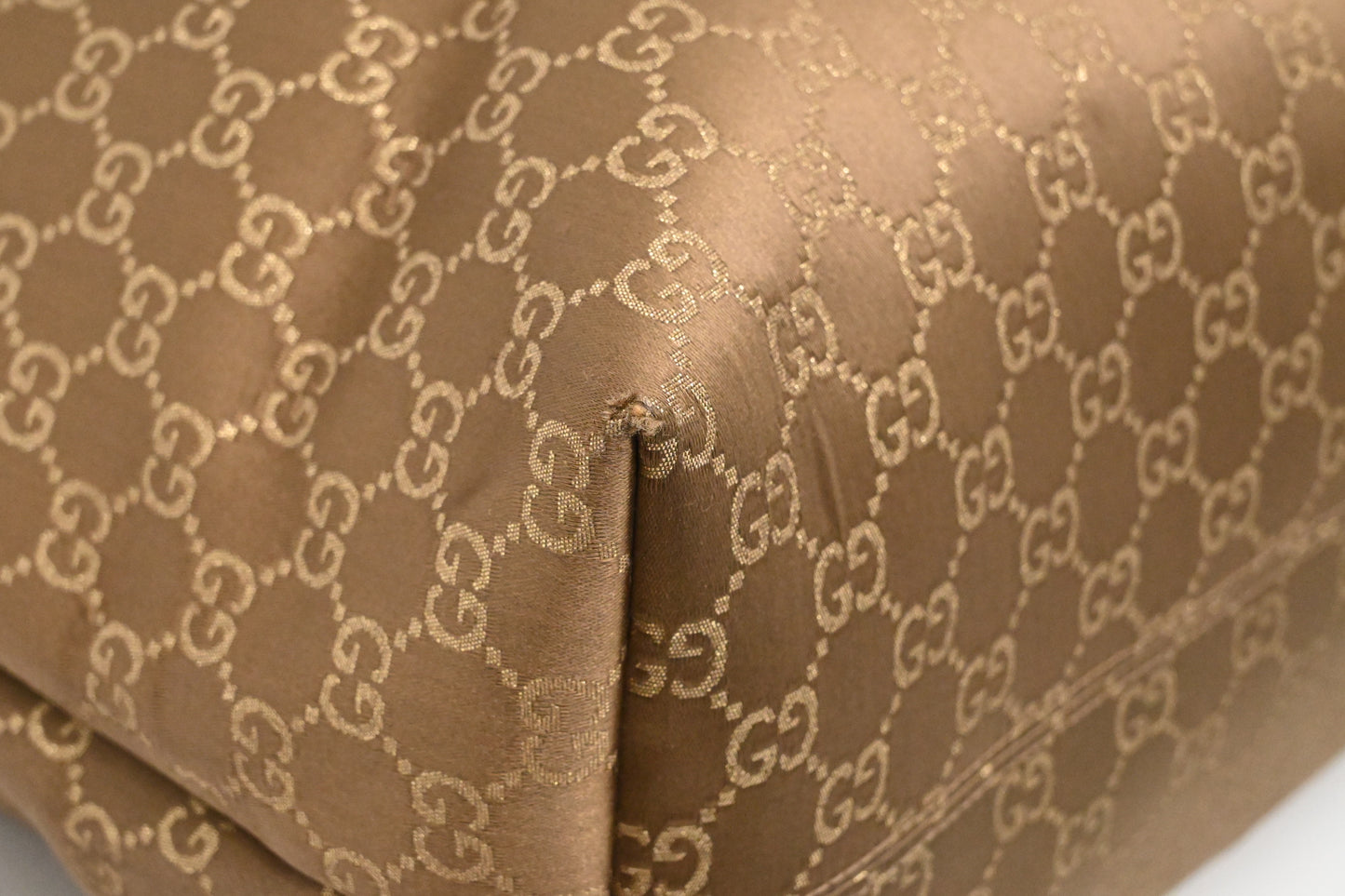 Gucci Large Tote in Brown and Gold GG Canvas