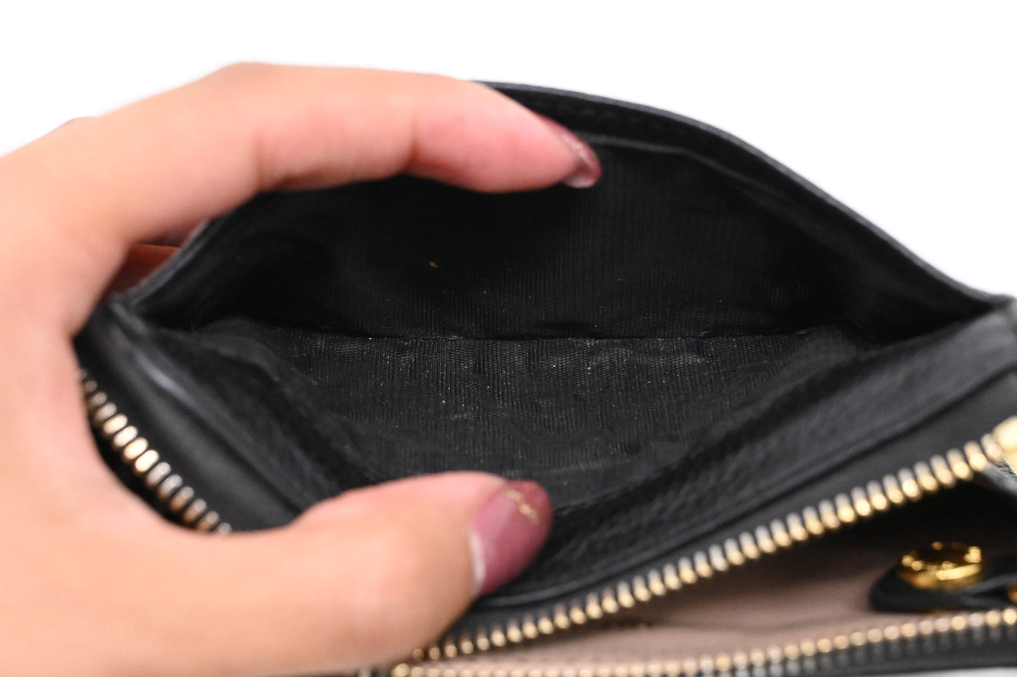 Prada Key Pouch in Black Leather