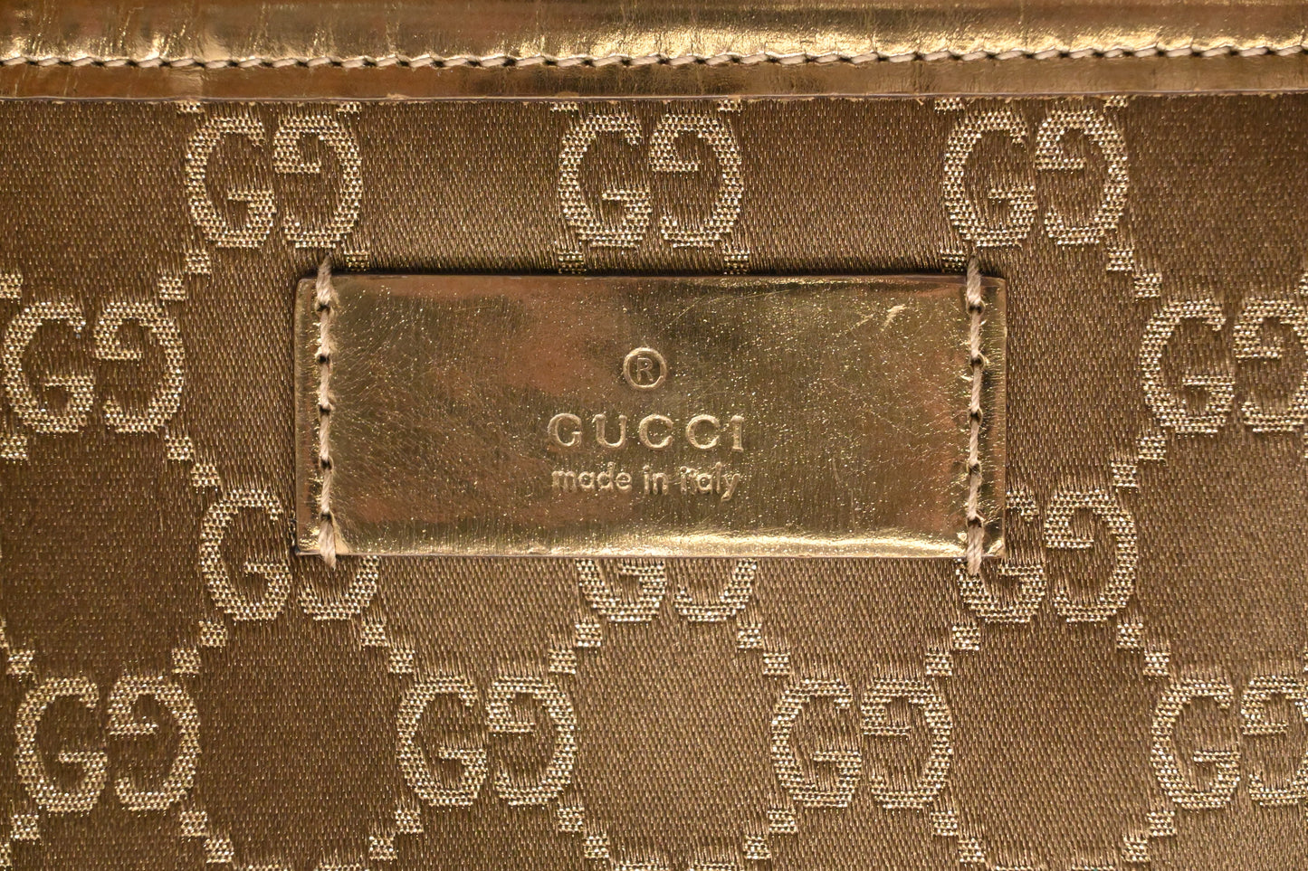 Gucci Large Tote in Brown and Gold GG Canvas