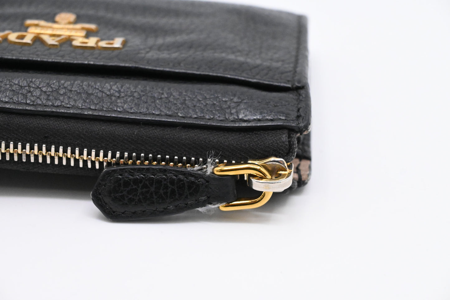 Prada Key Pouch in Black Leather