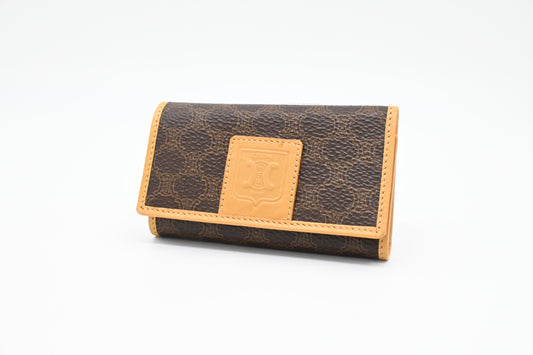 Celine Key Case 6 in Macadams Canvas