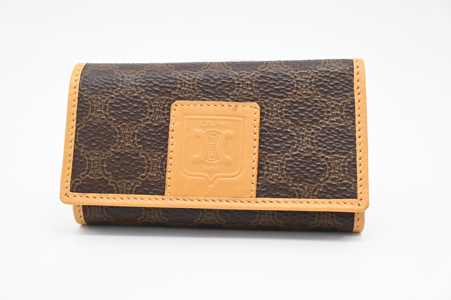 Celine Key Case 6 in Macadams Canvas