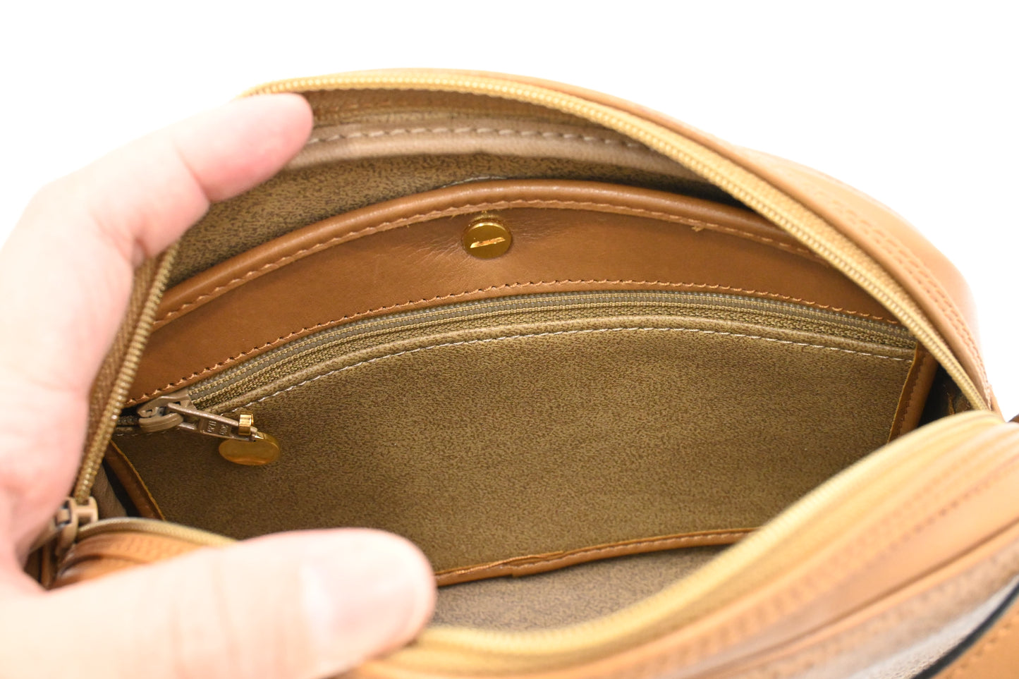 Dior Crossbody Bag in Brown Leather