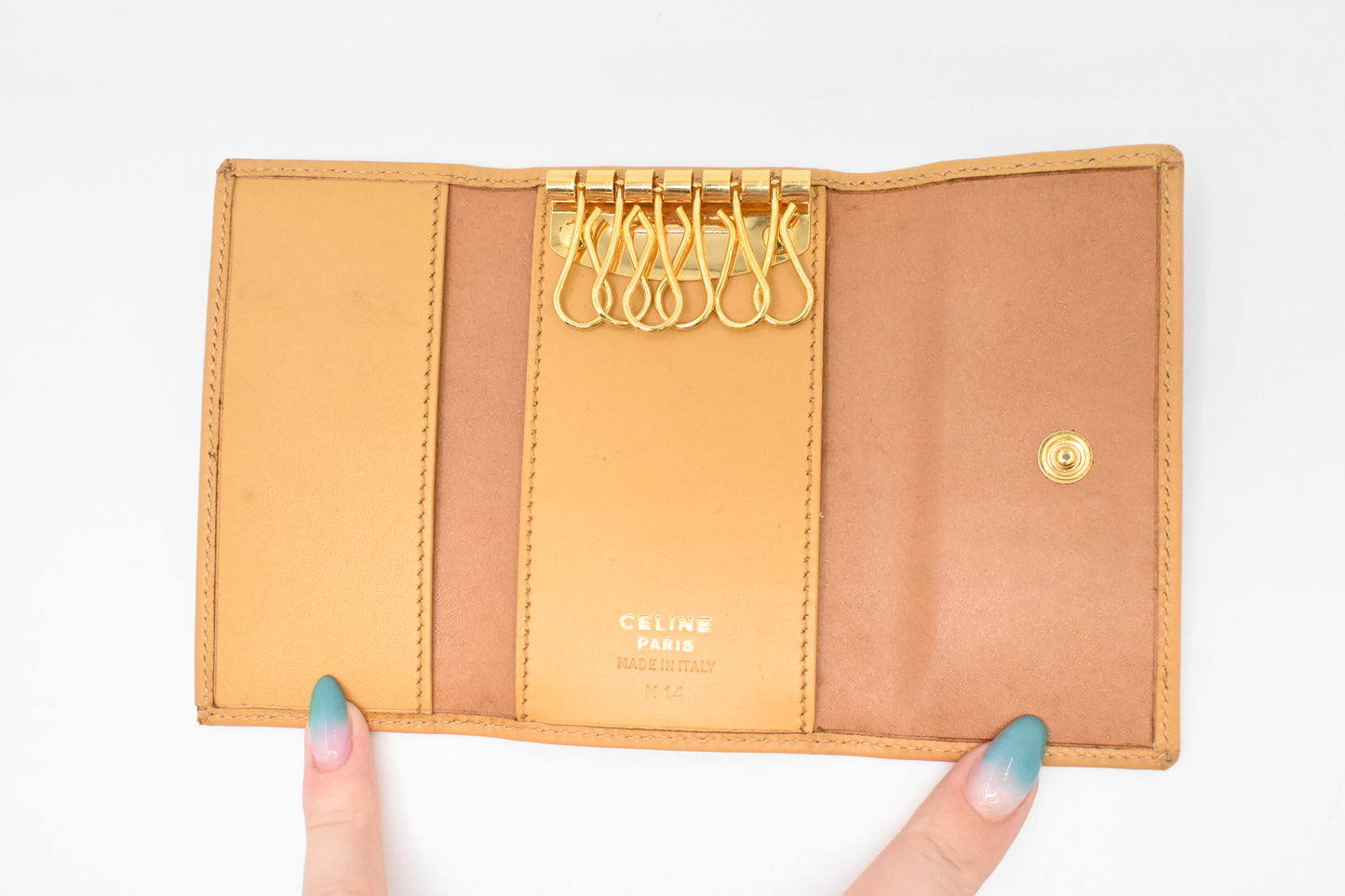 Celine Key Case 6 in Macadams Canvas